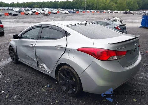 2013 Hyundai Elantra Limited from USA, damaged, VIN KMHDH4AEXDU988314